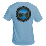 Retro Compass Glacier National Park Basic Performance T-Shirt