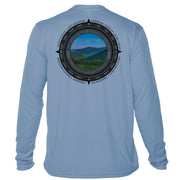 Retro Compass Shenandoah National Park Microfiber Long Sleeve T-Shirt