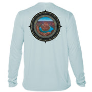 Retro Compass Glen Canyon National Recreation Area Microfiber Long Sleeve T-Shirt