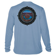 Retro Compass Glen Canyon National Recreation Area Microfiber Long Sleeve T-Shirt