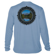 Retro Compass Grand Teton National Park Microfiber Long Sleeve T-Shirt