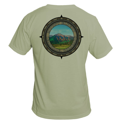 Retro Compass Mount Elbert Basic Performance T-Shirt