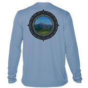 Retro Compass Mount Elbert Microfiber Long Sleeve T-Shirt