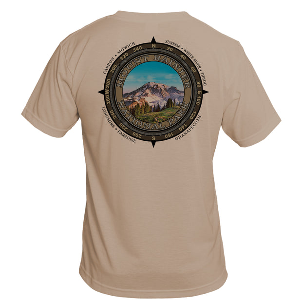 Retro Compass Mount Rainier Basic Performance T-Shirt