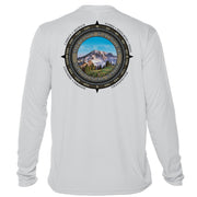 Retro Compass Mount Rainier Microfiber Long Sleeve T-Shirt