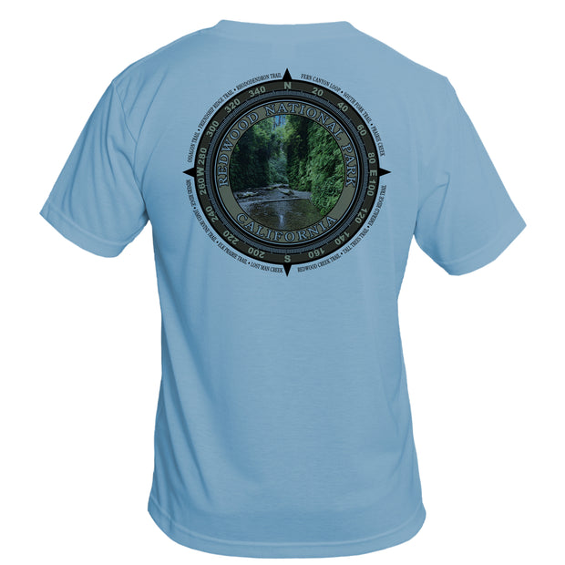 Retro Compass Redwood National Park Basic Performance T-Shirt