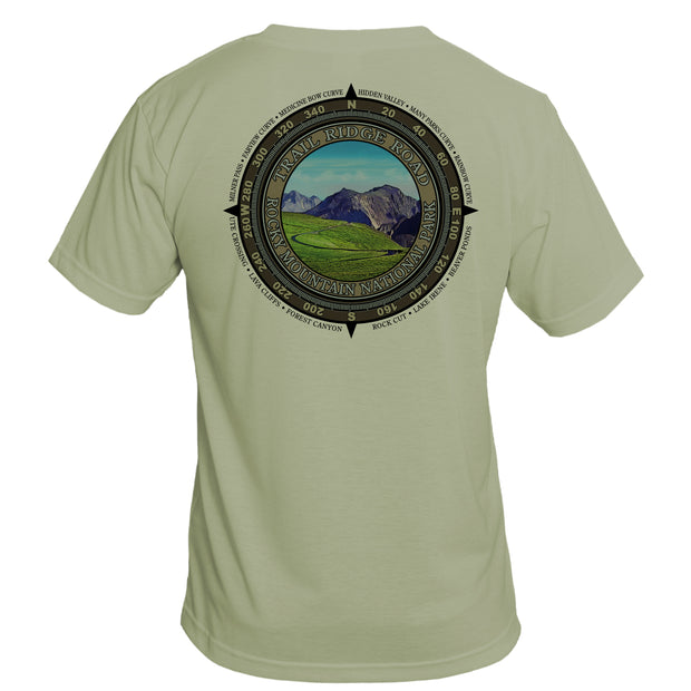 Retro Compass Mount Rogers Basic Performance T-Shirt