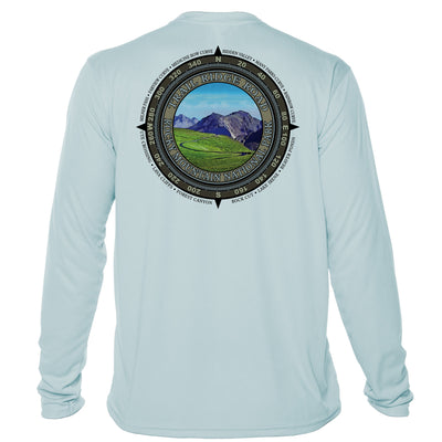 Retro Compass Trail Ridge Road Microfiber Long Sleeve T-Shirt