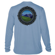 Retro Compass Trail Ridge Road Microfiber Long Sleeve T-Shirt