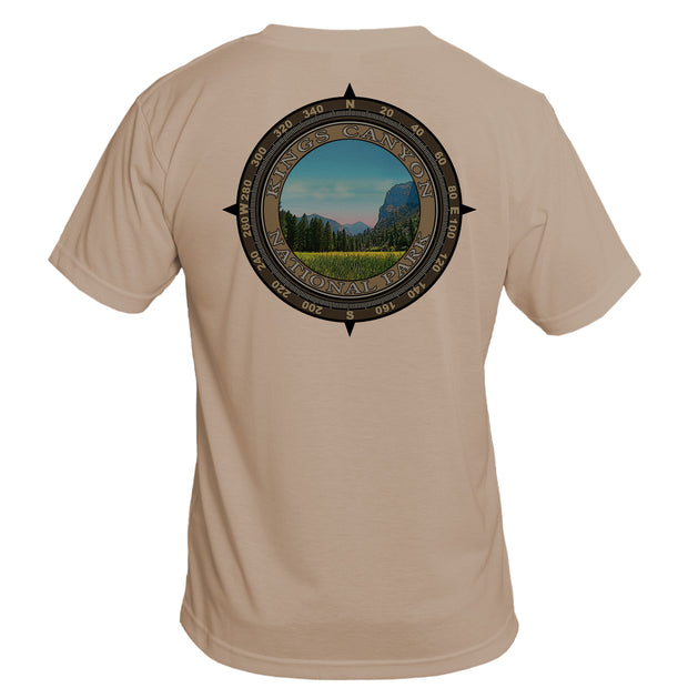 Retro Compass Kings Canyon National Park Basic Performance T-Shirt