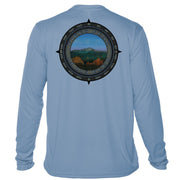 Retro Compass Pikes Peak Microfiber Long Sleeve T-Shirt
