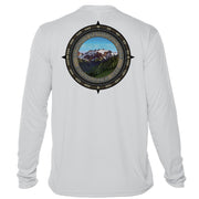 Retro Compass Olympic National Park Microfiber Long Sleeve T-Shirt