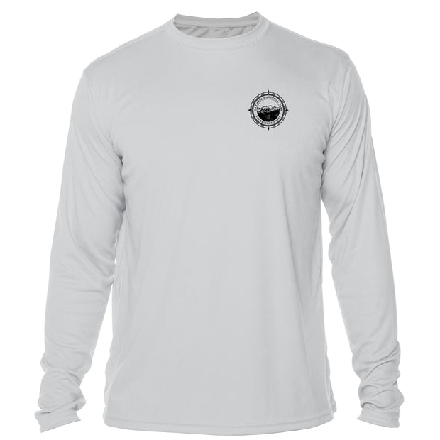 Retro Compass Olympic National Park Microfiber Long Sleeve T-Shirt