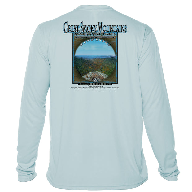 Retro Interpretive Great Smoky Mountains Microfiber Long Sleeve T-Shirt