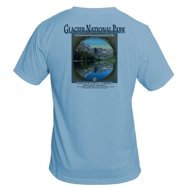 Retro Interpretive Glacier National Park Basic Performance T-Shirt