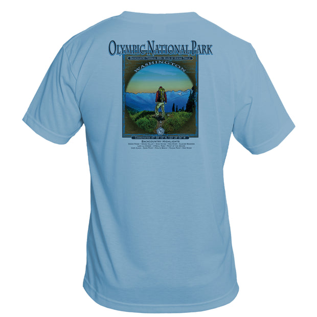 Retro Interpretive Olympic National Park Basic Performance T-Shirt