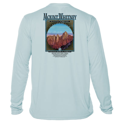 Retro Interpretive Mount Whitney Microfiber Long Sleeve T-Shirt