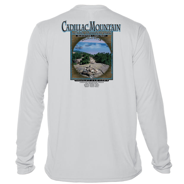 Retro Interpretive Cadillac Mountain Microfiber Long Sleeve T-Shirt