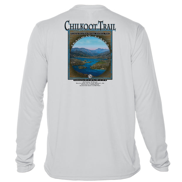 Retro Interpretive Chilkoot Trail Microfiber Long Sleeve T-Shirt