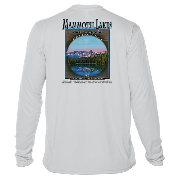 Retro Interpretive Mammoth Lakes Microfiber Long Sleeve T-Shirt