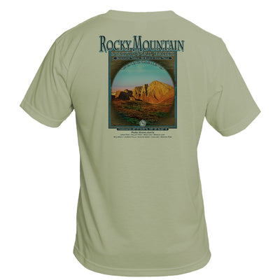 Retro Interpretive Rocky Mountain National Park Basic Performance T-Shirt