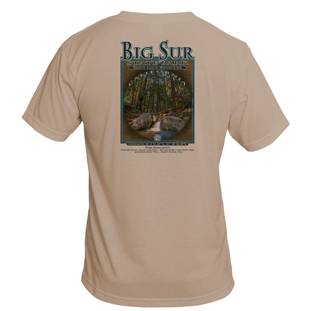 Retro Interpretive Big Sur State Park Basic Performance T-Shirt