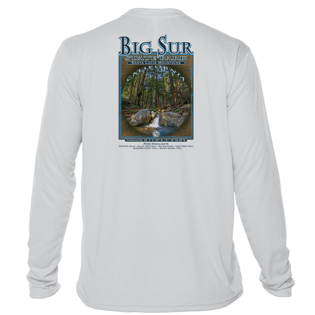Retro Interpretive Big Sur State Park Microfiber Long Sleeve T-Shirt