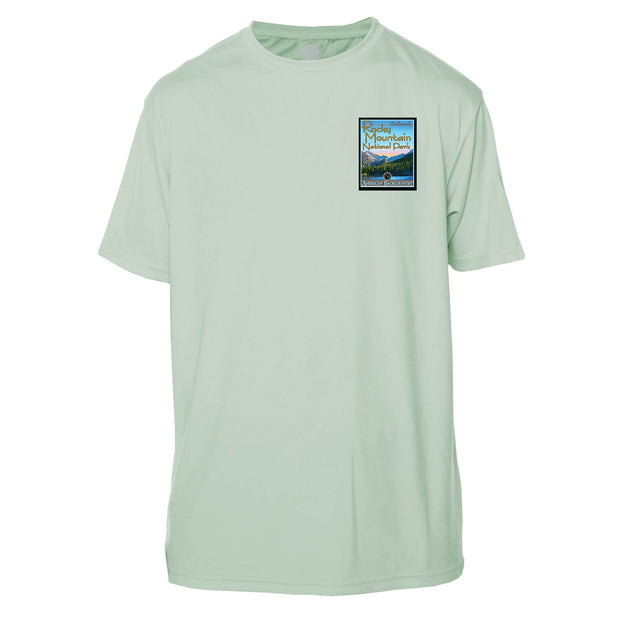 Rocky Mountain National Park Vintage Destinations Short Sleeve Microfiber Men's T-Shirt