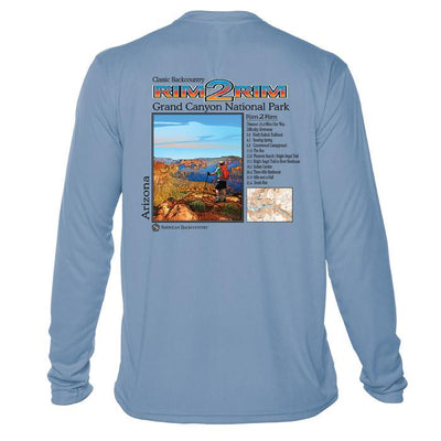 Rim 2 Rim Classic Mountain Long Sleeve Microfiber Men's T-Shirt
